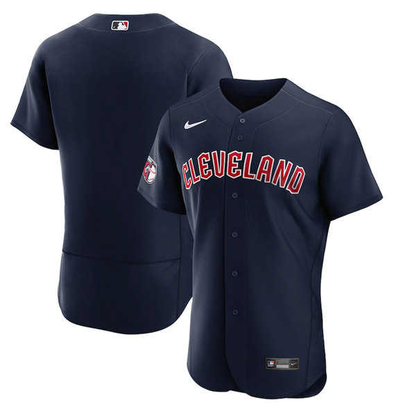 Men's Cleveland Guardians ACTIVE PLAYER Custom Navy Stitched Jersey